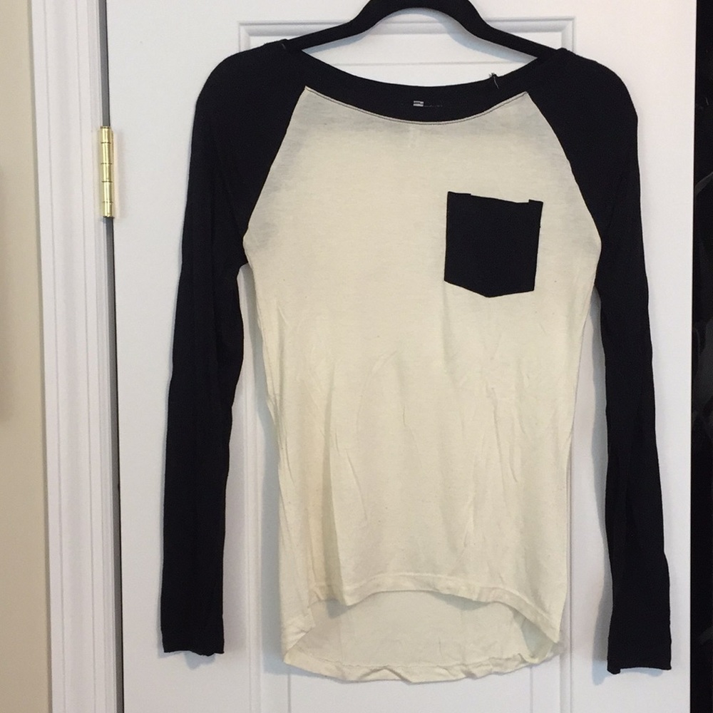 Black and White Shirt with Pocket